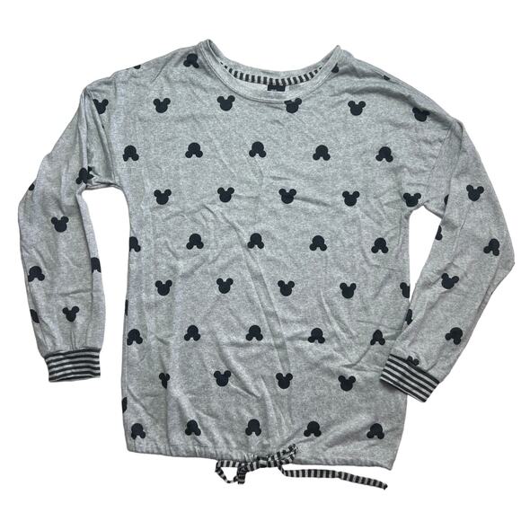 Disney Other - Disney Mickey Mouse Grey‎ & Black Polka Dot Sleep Top- Womens XS
